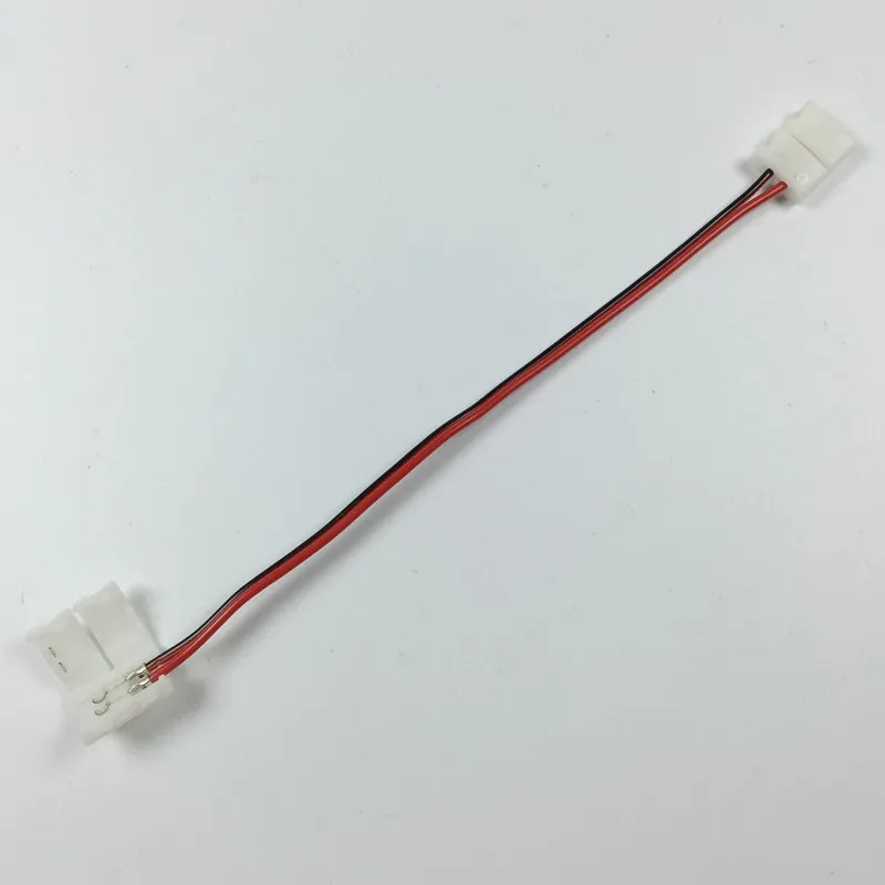 100 шт./лот 8 мм 2 pin светодиодные полосы разъем для 3528 Светодиодный провод удлинительного Кабеля Аксессуары оба конца с разъемом