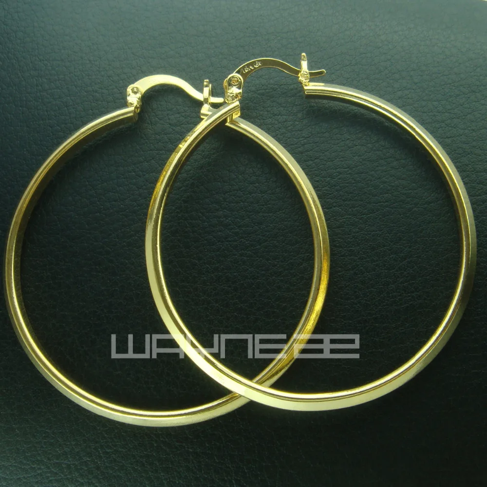 

18CT gold Vacuum plating Beautifull Hoop Earrings E43