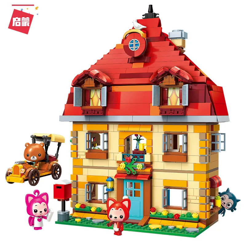 

Enlighten Building Block Ideas Dream Home Ali Fox Carton 4 Figures 941pcs Educational Bricks Toy For Boy Gift
