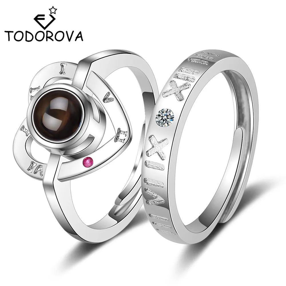 Todorova 100 языков I Love You проекционное кольцо Романтическая любовь память свадебные