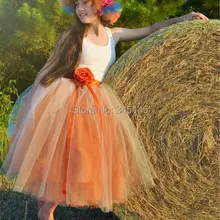 Платье на День Благодарения для маленьких девочек ТРАПЕЦИЕВИДНОЕ платье из органзы для свадебной вечеринки для девочек