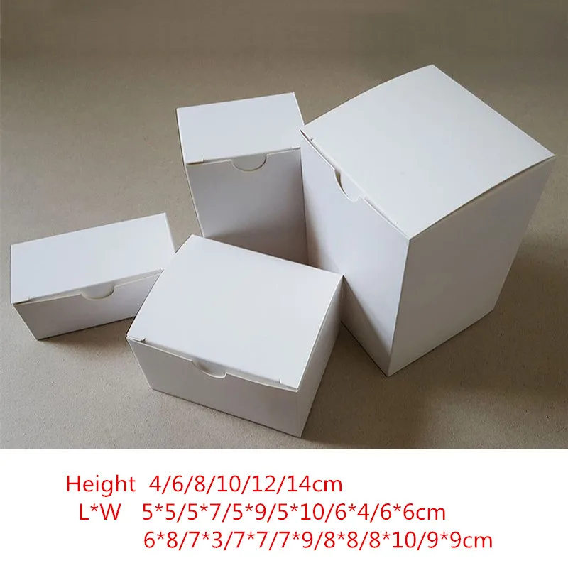 

50pcs- 350gsm white paperboard box for Cosmetic trinket gift packing, Hardware fitting Led light bulb product packaging boxes