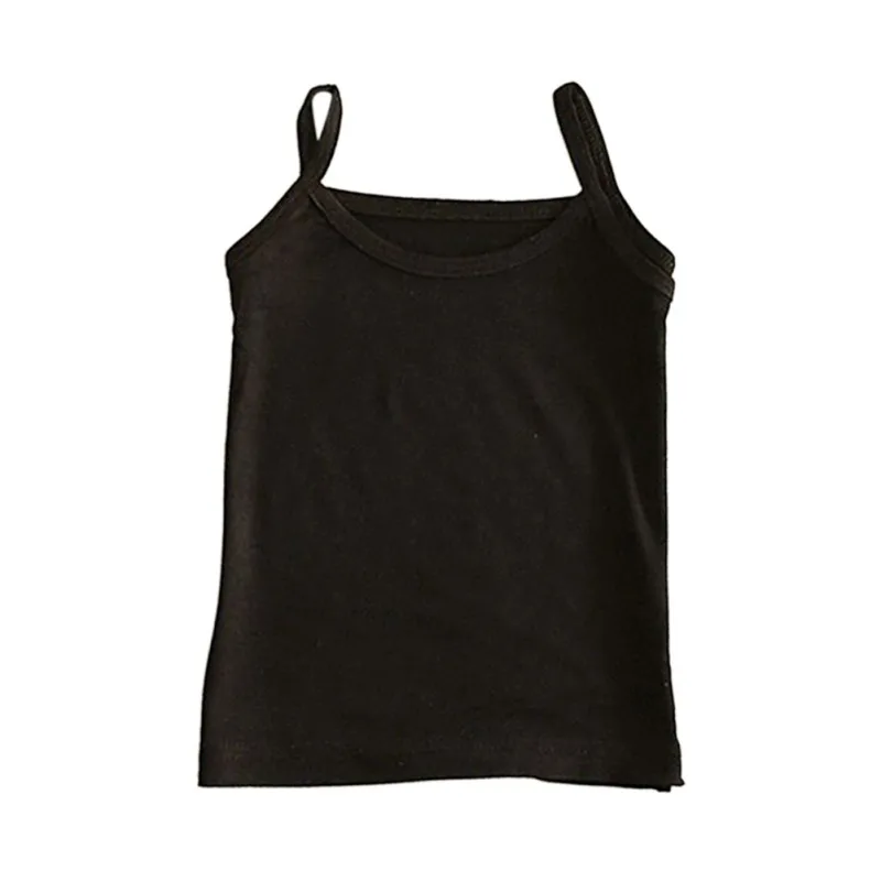 Kids Sleeveless Vest Underwear Cotton Tanks Tops For Girls Children Summer Vest Girl Camisole Solid Undershirt - Цвет: B