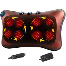 Массажер для шеи, для дома, шейный шиацу, массажер для шеи, спины, талии, тела, электрическая многофункциональная Массажная подушка