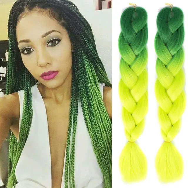 24"Synthetic Braiding Hair 100g Gray Xpression Braiding Hair Extension