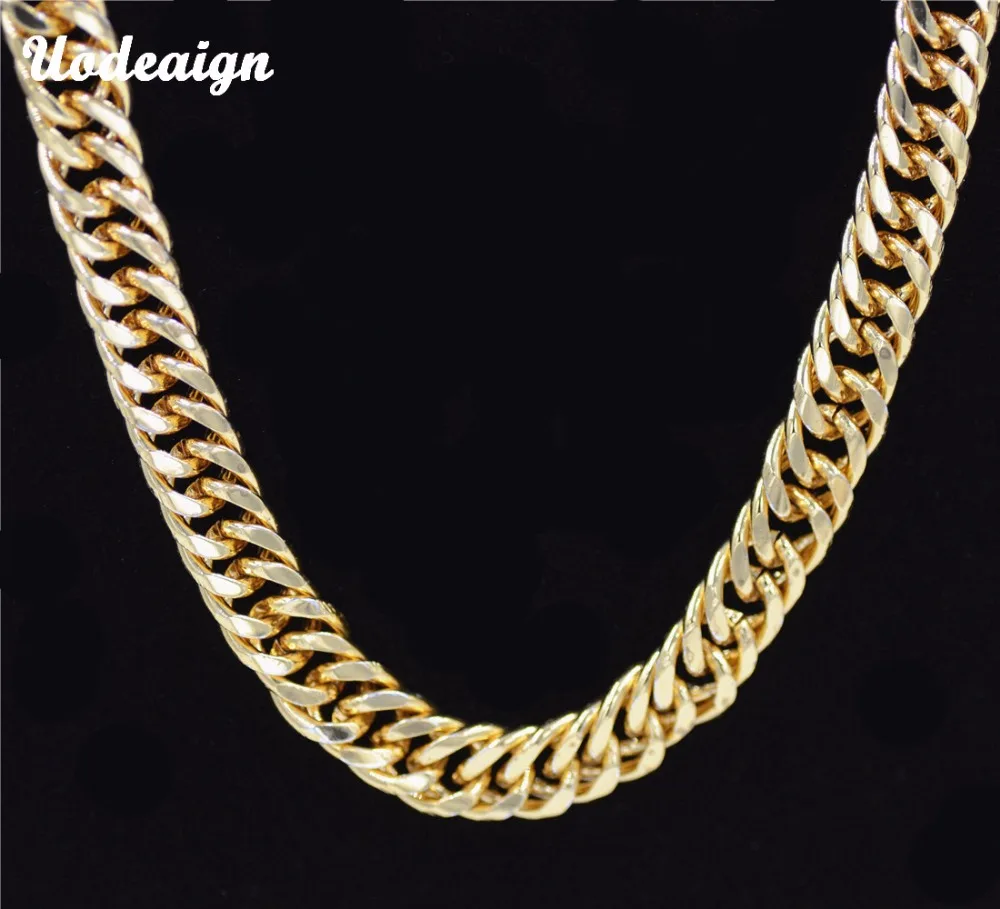 Long Chain Necklaces Male Gold Color 