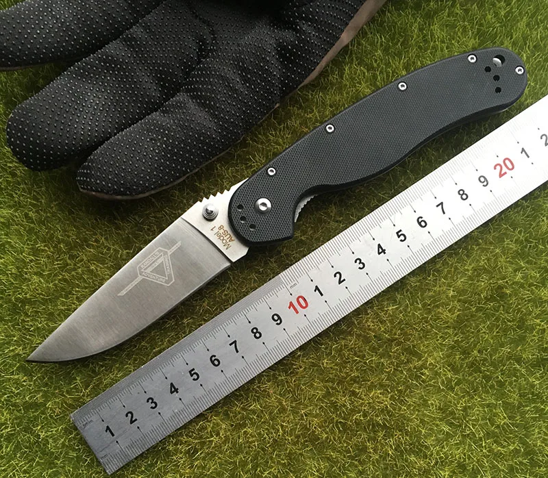 

TIGEND high quality RAT folding knife AUS-8 blade G10 + steel handle camping hunting outdoor survival knife pocket EDC tool