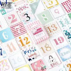 Коробки милые наклейки Kawaii Цифровой Дата наклейки декоративные альбом Записная книжка Дневник в форме наклейки на мобильный телефон