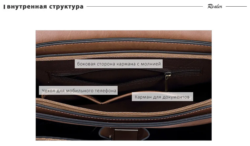 Realer фирменный дизайн женская сумка Высокое качество Satchels сумка Винтаж одноцветное Искусственная кожа сумка