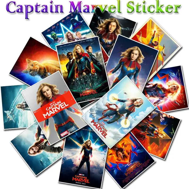 

25pcs Marvel Super-Heroes The Avengers Carol Danvers Movie Sticker for Luggage Laptop Skateboard Toy Sticker Ms. Marvel Sticker