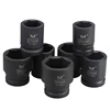 1" Inch Impact Socket 25mm Square Hole Heavy Duty Pneumatic Tool Parts Air Sockets Metric 6-Point 17-46mm 1