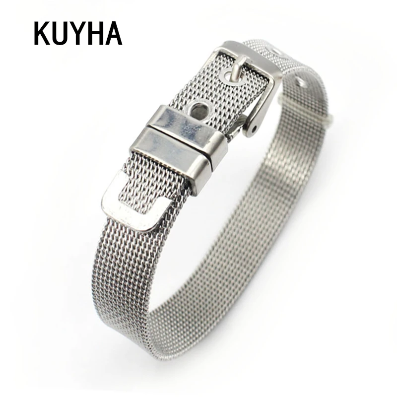 

21CM Fashionable Bangle Silver Wristands Stainless Steel Male Bileklik Pulseira Charm Bracelet For Women Vintage Je