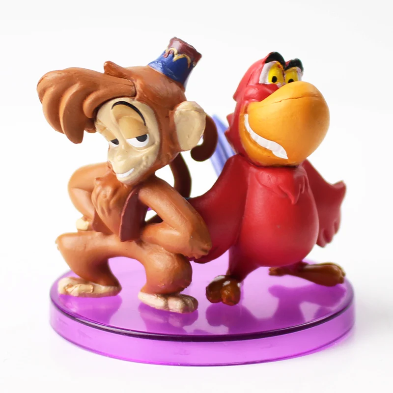 3-9cm One Set anime Aladdin and the magic lamp cute action figure model toy collection with purple base for children birthday 3-9cm One Set anime Aladdin and the magic lamp cute action figure model toy collection with purple base for children birthday