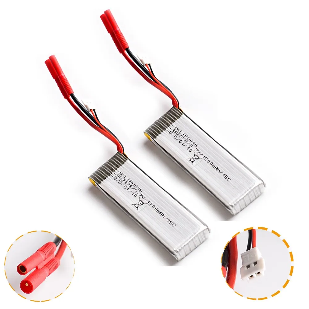 Аккумулятор Lipo Rc 2 шт./лот 3 7 в 1200 мАч 15C max 25C Банановый штекер для