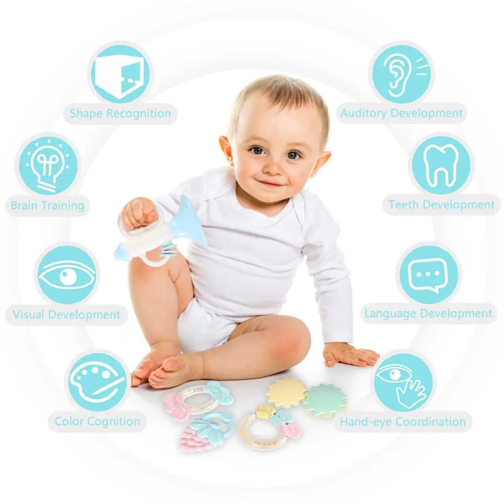 Rattle Teether Set Baby Toys for Baby Hand Rattles Shake and Grap Baby for Newborns with Giant Bottle Gift for 0-12 Month Baby Rattle Teether Set Baby Toys for Baby Hand Rattles Shake and Grap Baby for Newborns with Giant Bottle Gift for 0-12 Month Baby