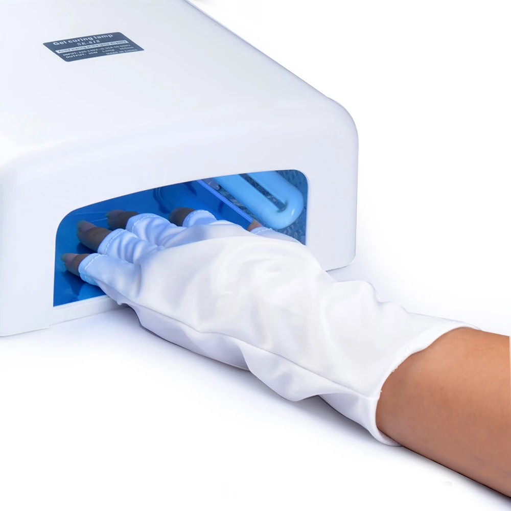 1pair UV Protection Nail Art UV Gel Anti UV Glove for UV Light Lamp
