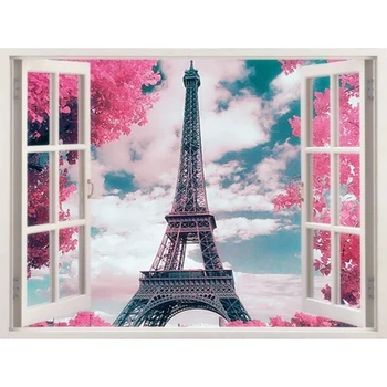 

Famous City Tower 5d diy Diamond Painting Full Drills Rhinestone Embroidery Diamonds Mosaic Kits Cross Stitch Art Home Decor