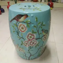 Famille Роуз фарфор и Керамика садовый столик Керамика стул с Цветок Птица Дизайн