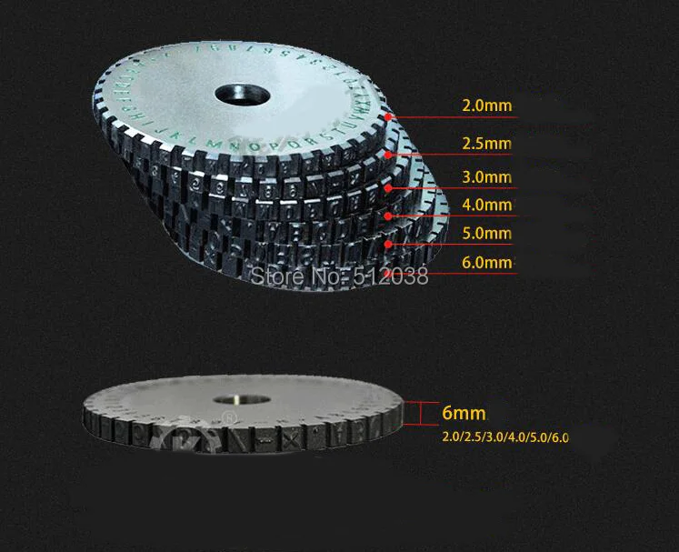 Новый принтер Письмо шрифт колеса для полуавтоматической Простыни Embosser штамповки принтера