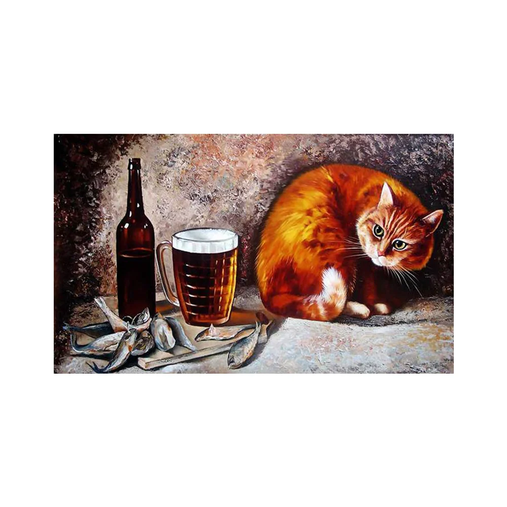 

Gourmet Cat Diamond Painting Christmas Diamond Embroidery Christmas Decorations for Home 5d Diy Diamond Painting Decor Diy Kit