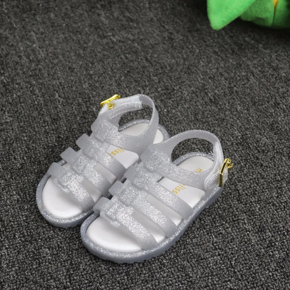 Mini Melissa/ г.; детская прозрачная обувь; римские сандалии для девочек и мальчиков; детская обувь с перфорацией; нескользящие сандалии; обувь высокого качества