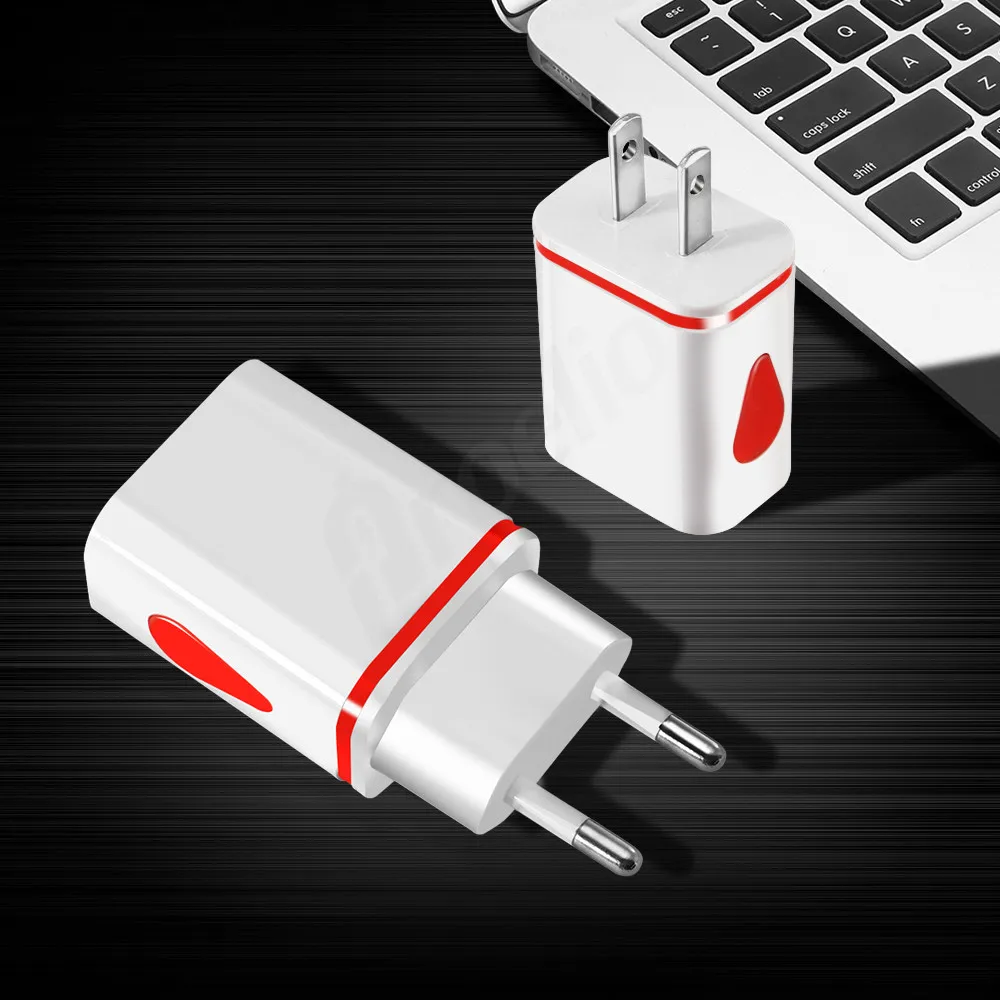 Olaf 5V/2.1A EU/US Led 2 порта USB быстрое зарядное устройство для Iphone Samsung Xiomi Huawei EU вилка