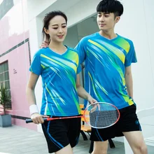 Новая Qucik одежда для сухого настольного тенниса, спортивная одежда для бадминтона для женщин/мужчин, Теннисный костюм, комплекты одежды для бадминтона A117