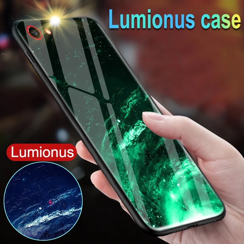 Starry night Shine luxury Case For BBK Vivo V9 Y85 / Y83 Y83A Y81 Tempered glass Luminous silicone cover For Vivo Y91 Y95 Y97 Starry night Shine luxury Case For BBK Vivo V9 Y85 / Y83 Y83A Y81 Tempered glass Luminous silicone cover For Vivo Y91 Y95 Y97