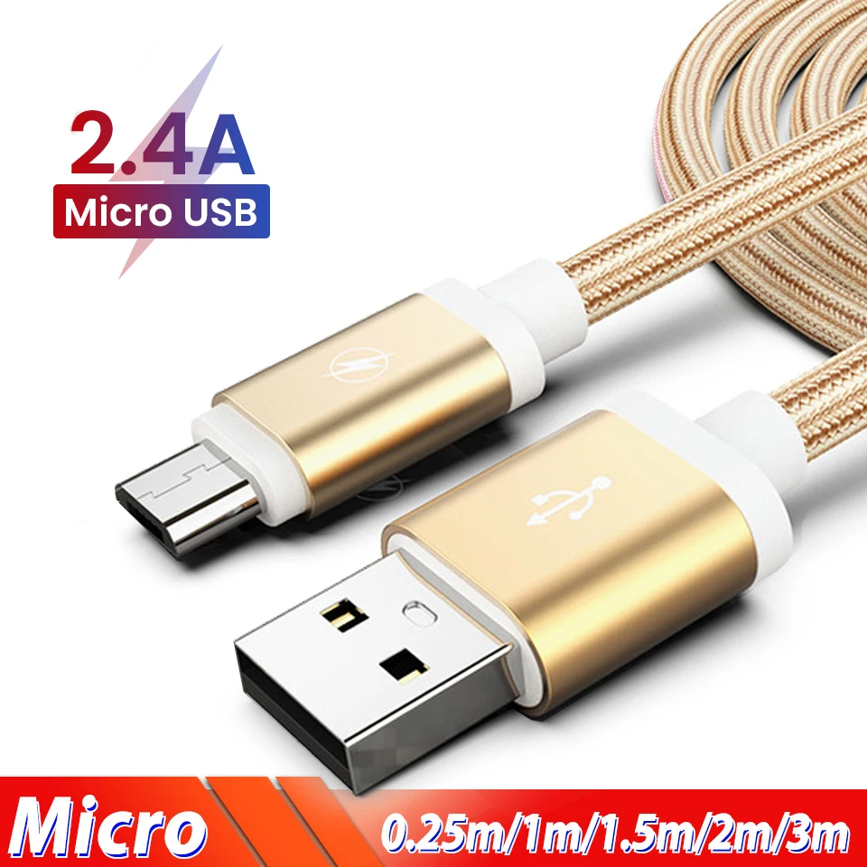

Rock USB Micro usb cable For Samsung 0.25m 1m 1.5m 2m 3m charger Cord Fast Charging Data microusb cable For Android charge cable