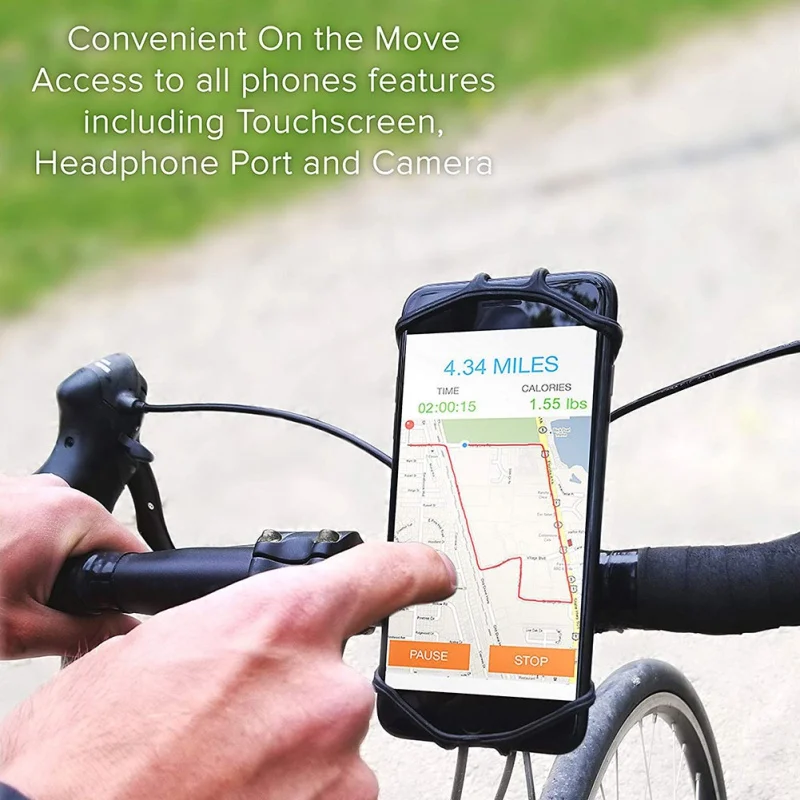 

Bike Phone Mount 360° Rotation Motorcycle Bicycle Handlebar Cradle Silicone Cell Fall prevention Phone Holder