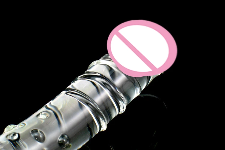 23cm Realistic Thick Crystal Dildo Glass Dildos Crystal Penis Anal Toys Adult Transparent Female Sex Products woman butt plug