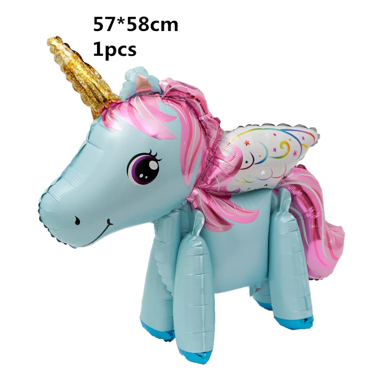 1 шт. 100*97 см Розовая лошадь пони фольгированные воздушные шары-единороги с днем рождения Единорог праздничные гелиевые шары Детские игрушки животные Globos - Цвет: 1pc