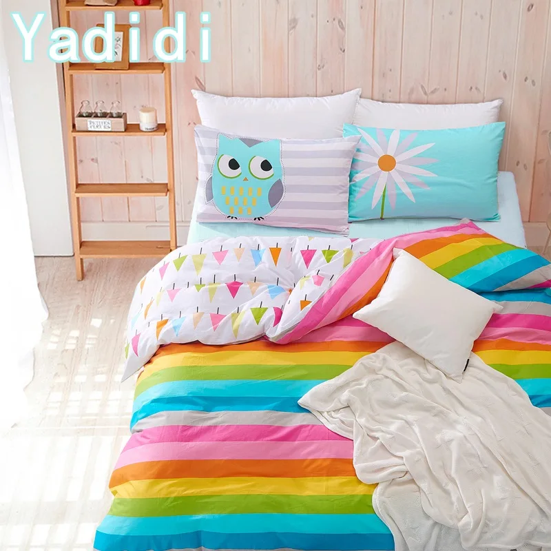 Brandream Shabby Floral Bed Sheet Set 100 Cotton Sheets Set 4pcs