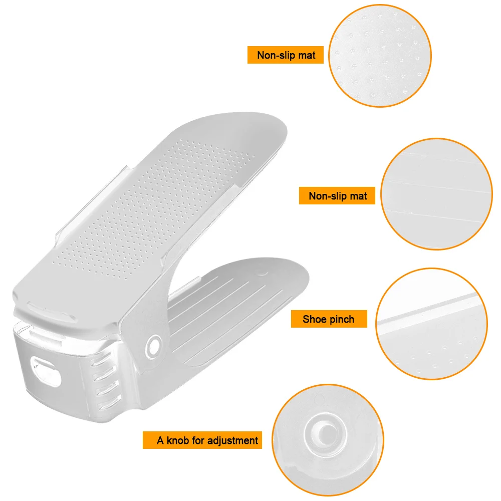 10psc стойка для обуви Регулируемый органайзер для обуви пластиковый держатель для обуви слот для экономии пространства шкаф для домашнего инструмента