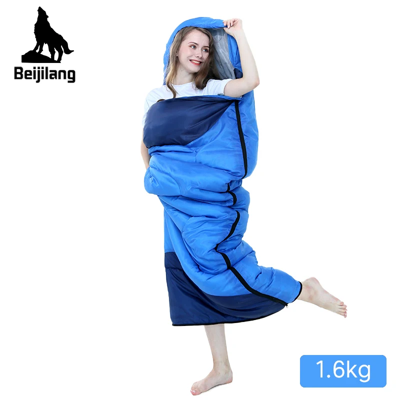 1.6kg Hands Can Be Stretched Out Splicing Double Sleeping Bag Ultralight Waterproof Sleeping Bag For Outdoor Camping And Hiking 1.6kg Hands Can Be Stretched Out Splicing Double Sleeping Bag Ultralight Waterproof Sleeping Bag For Outdoor Camping And Hiking