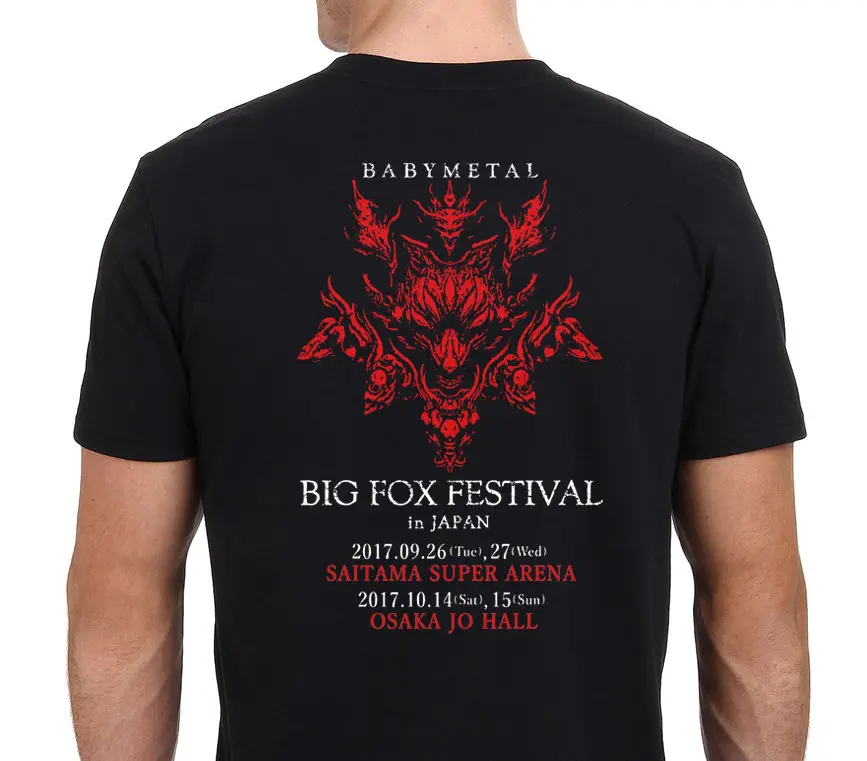 Babymetal Big Fox Festival Tour 17 T Shirt Concert Band Japan Size S 3xl T Shirts Aliexpress