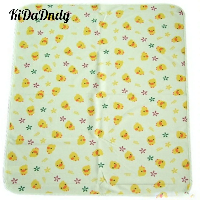 Children Yellow Duckling Changing Mat Cartoon Printed Cotton Large