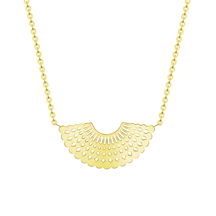 

Sector Choker Necklace Stainless Steel Ketting Colier Femme Body Jewelry Mother's Day Gifts Rose Gold Chain Necklaces Pendants