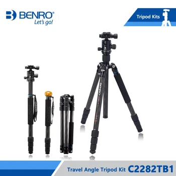 

Benro C2282TB1 Tripod Carbon Fiber Tripods Flexible Monopod For Camera With B1 Ball Head Max Loading 12kg DHL Free Shipping