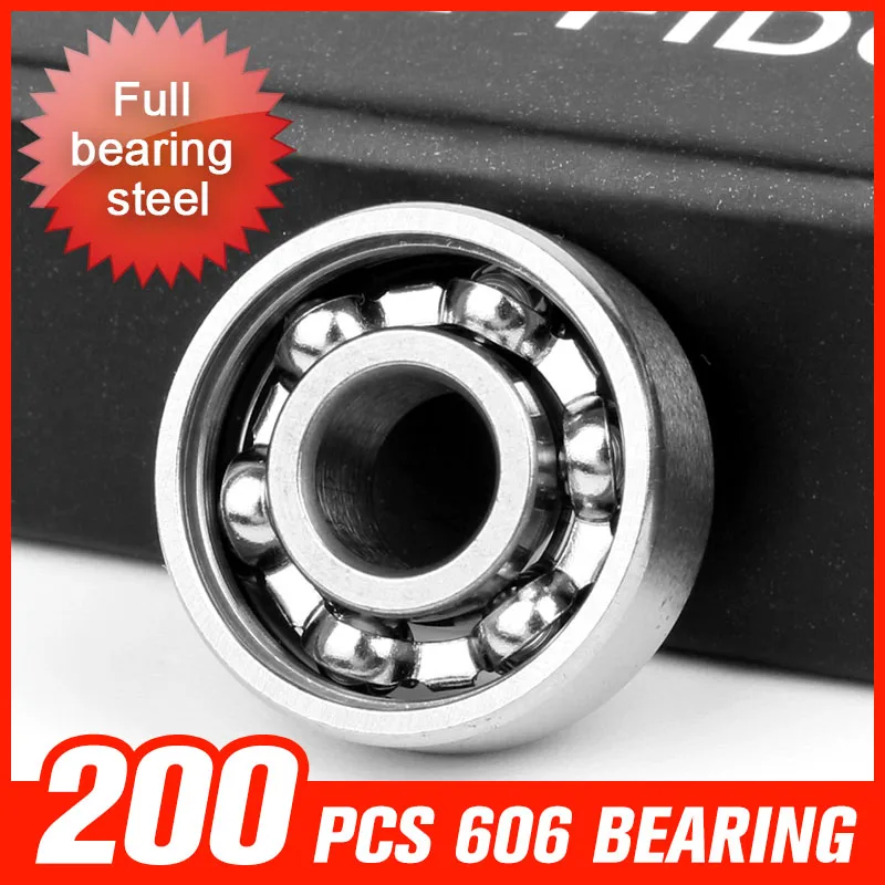 

200pcs Bearings 606 Miniature Ball Bearing For High Speed Rotary Machine Skate LED Hand Spinner Hardware Tool Accessories