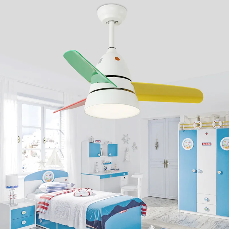 Скандинавский Макарон вентилятор лампа ресторан простая современная люстра детская комната лампа прекрасный маленький веер лампа