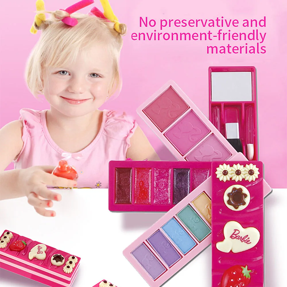 Набор для макияжа принцессы, легко моющиеся для девочек, роскошные косметические и реальные подвижные палетки для макияжа, игрушки для маленькой принцессы