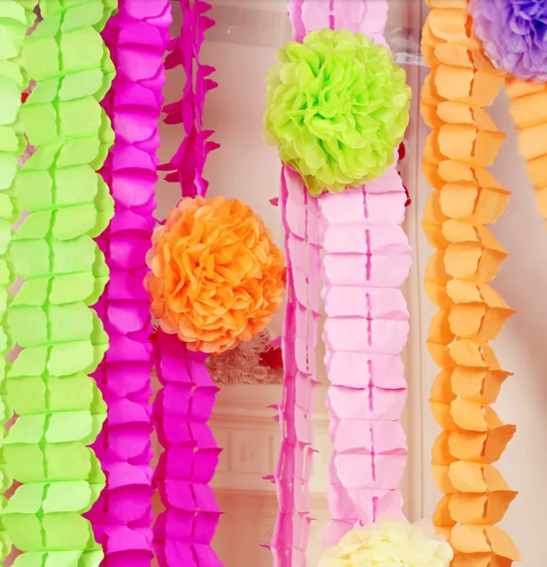 1PCS 3m Colorful Four Leaf Clover Paper Garlands For Home Party Wedding/ Baby Shower /Kids Birthday Party Festival Decoration