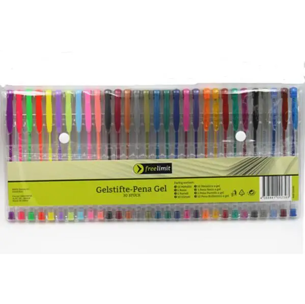 Smart 30 Gel Pens set, Color gel pens Glitter Metallic pens Good gift For Coloring, Kids