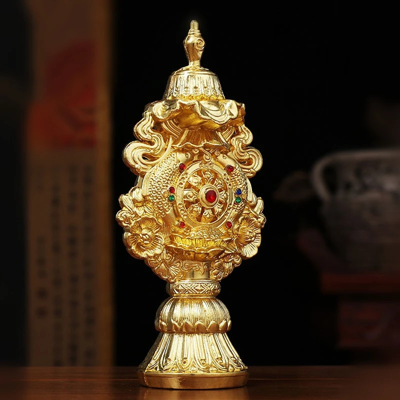 仏教タントラ器具.縁起の良い八宝合金仏の装飾