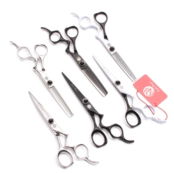 

1Pair/2Pcs Z9016 5.5INCH Purple Dragon Japanese 440C Cutting Shears Thinning Scissors Barber Scissors Professional Hair Scissors