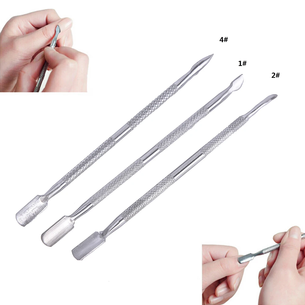 1PCS Nail File Cuticle Spoon Remover Manicure Trimmer Cuticle Pusher
