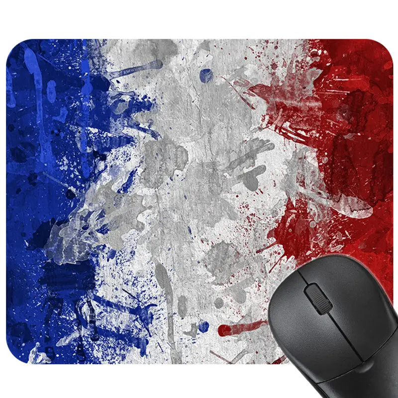 Креативный коврик для мыши с рисунками из мультфильмов для офиса, коврик для мыши с рисунком флага, игровой коврик для мыши, коврик для мыши, Настольный коврик, нескользящий коврик - Цвет: France