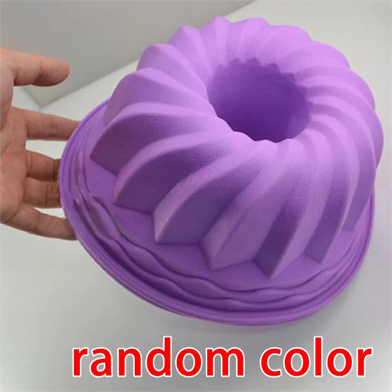 1pc Swirl Bundt Cake Pan Chocolate Pastry Silicone Mold Bakeware Tray Mould Tool  Christmas Cake tools bundt cake pan mold