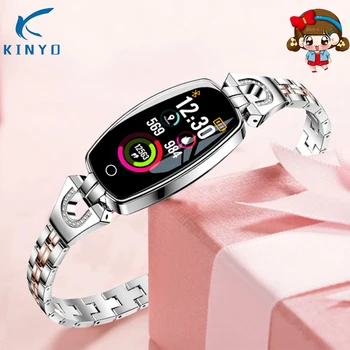 

Watch fitness bracelet Women girls luxury smart wristband blood pressure heart rate smartband activity sport tracker band pk h1